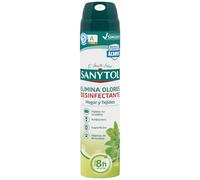Sanytol - Ambientador Desinfectante Hogar y Tejidos en Spray, Elimina Bacterias, Hongos y Virus, Neutraliza Malos Olores, Aroma, Menta - 300 ml