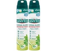 Sanytol - Ambientador Desinfectante Hogar y Tejidos en Spray, Elimina Bacterias, Hongos y Virus, Neutraliza Malos Olores, Aroma, Menta - 300 ml (Paquete de 2)
