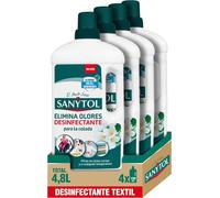 Sanytol - Desinfectante Textil, Elimina Gérmenes y Malos Olores de la Ropa Sin Lejía - Pack de 4 x 1200 ML = 4,8L