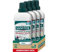 Sanytol Desinfectante Textil - Pack 4x500ml (2L) Elimina Gérmenes y Malos Olores sin Lejía