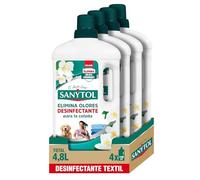 Sanytol - Desinfectante Textil para la Colada, Sin Lejía, Pack 4 x 1200 ml | Desinfecta y Elimina Malos Olores Persistentes, No Mancha, Apto Ropa Blanca y Color, Toallas, Prendas Hogar, Mascotas, Bebés