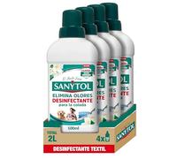Sanytol - Desinfectante para la Colada, Elimina Malos Olores y el 99,9% de Gérmenes, Efectivo a partir de 20ºC, Eficaz Contra Bacterias, Hongos y Virus, Sin Lejía, No Mancha Textiles - 4 x 500 ml