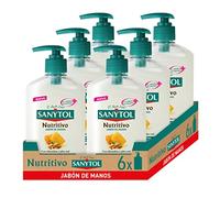 Sanytol - Jabón de Manos Nutritivo Almendras y Miel - Pack 6 x 250 ml | Nutre y repara en profundidad las manos secas o castigadas, con protección frente a los agentes externos