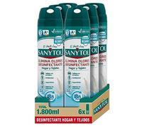 Sanytol - Spray Ambientador Elimina Olores Hogar y Tejidos Pack 6 x 300 ml