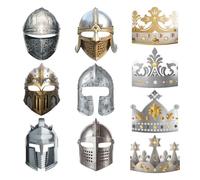 SANYUANHE 10 piezas Máscara Carnaval de Venecia, Casco caballero ajustable careta caballero medieval,Cosplay histórico,Máscaras para bailes de máscaras