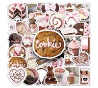 SANYUANHE 100 pegatinas decorativas rosas Kawaii, pegatinas estéticas, accesorios para niñera, botellas de agua individuales, cuaderno, maleta, bicicleta, snowboard