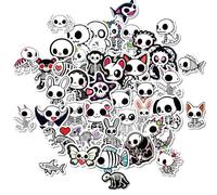 SANYUANHE 100 Piezas Pegatinas de pegatinas Calavera,de Calavera de Halloween,Stickers Aesthetic,Dia de Los Muertos Mexican,fundas para teléfono móvil, botellas de agua, motocicletas, cuadernos