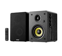 Sanyun SW206,Altavoces de estantería de modo dual de 80 W, monitor de estudio y modo HiFi, altavoz de fibra de carbono de 4 pulgadas,Entradas ópticas coaxiales TRS Aux Bluetooth 5.0,Negro