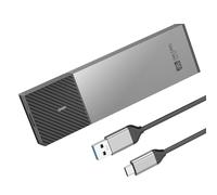 SANZANG Caja M.2 NVMe SSD Con Transmisión de 10 Gbit/s, Adaptador USB 3.2 para 2230 2242 2260 2280 PCIe NVMe M-Key y M+B Key (Sin Herramientas, Tipo C a A)