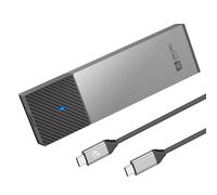 SANZANG M.2 NVMe M.2 - Carcasa SSD M.2 con transmisión de 10 Gbps, adaptador USB 3.2 para SSD 2230 2242 2260 2280 PCIe NVMe M-Key & M+B Key SSD (sin herramientas, tipo C a C)