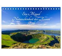 São Miguel - Naturschönheit der Azoren (Tischkalender 2026 DIN A5 quer), CALVENDO Monatskalender: Farbenfrohe Landschaftsaufnahmen der Insel São Miguel