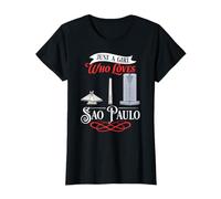 Sao Paulo Brasil City Skyline Mapa Viajes Camiseta
