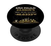 Sao Paulo Brasil Coordina el diseño de Identidad Minimalista de la Ciudad PopSockets PopGrip Adhesivo