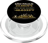 Sao Paulo Brasil Coordina el diseño de Identidad Minimalista de la Ciudad PopSockets PopGrip para MagSafe
