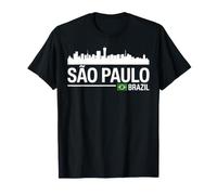 Sao Paulo Brasil Skyline Insignia Recuerdo de Viaje Camiseta