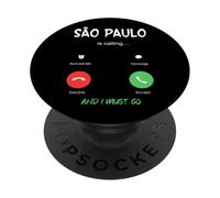 Sao Paulo está Llamando y Debo IR a Brasil de Viaje PopSockets PopGrip Adhesivo
