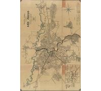 Sao Paulo Map Journal: Vintage Map Notebook