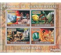 Sao TomE E PrincipE 2976-2979 Sheetlet (completa. edición) nuevo con goma original ** MNH 2007 Neandartaler, minerales (sellos para los coleccionistas) Minerales/Fósiles/Joyería/Relojes