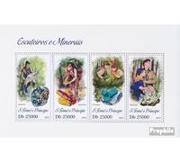 Sao TomE E PrincipE 5166-5169 Sheetlet (completa. edición) nuevo con goma original ** MNH 2013 boy scouts y minerales (sellos para los coleccionistas) Minerales/Fósiles/Joyería/Relojes