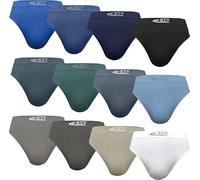 SaoTi 12 Bóxer Ajustados De Microfribra para Hombre Sin Costuras, Suaves y cómodos, Colorido Moderno (XL, Pack 12 Slip Basic)