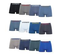 SaoTi 12 Bóxer De Microfribra para Hombre Sin Costuras, Suaves y cómodos, Colorido Moderno (L, Liso)