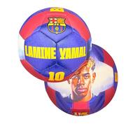 SaoTi Balón de Fútbol Barcelona Jugador Lamine Yamal - Talla 5 Estándar - Diseño Blaugrana con Retrato, Firma Impresa y Escudo del Club - Ideal para Entrenamiento y Coleccionistas