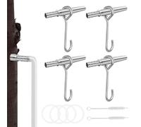Sap Tapping Kit, 4 Set Portable Trunk Faucet, 100cm Adorable Stainless Steel Tapping Spouts, Maple Trees Tap Spiles, Tree Sap Collection Drill Bits with Cleaning Brushes