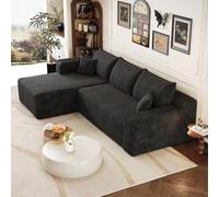 Sapgaks Sofá esquinero Convertible,sofá de Tres plazas,sofá Modular Compresible,no Requiere Montaje, cojín de Esponja de Alta Densidad 32D, Tejido de Pana