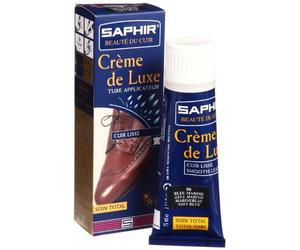 SAPHIR | Crème de Luxe en Aplicador 75 ml | Crema Nutritiva, Recolorante e Impermeabilizante para el Cuero (Azul Marino 06)