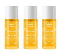 SAPHIR Hair & Body Mist Tropic Gold BEACH, Bruma fresca en spray aromático cuerpo y pelo, 100 ml x Set de 3