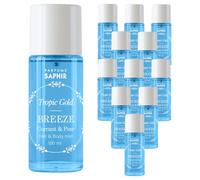 SAPHIR Hair & Body Mist Tropic Gold BREEZE, Bruma fresca en spray aromático cuerpo y pelo, 100 ml x Set de 12