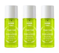 SAPHIR Hair & Body Mist Tropic Gold PARADISE, Bruma fresca en spray aromático cuerpo y pelo, 100 ml x Set de 3