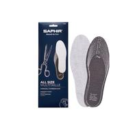 Saphir Plantillas de Carbón Multi-Tallas - Absorción de Humedad y Antiodor | Fibra de Algodón con Carbón Activo | Amortiguación con Látex de Alta Densidad | Confort Diario | Tallas 35-46