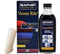 Saphir Vernis Rife 100 ml - Limpiador y abrillantador para cuero charol negro | Protege contra grietas y marcas | Brillo intenso sin siliconas | Con gamuza de aplicación