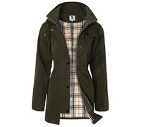 SaphiRose PONCHO Chaqueta de Lluvia Largo para Mujer Encapuchado Chubasquero Impermeable Al Aire verde S