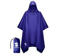 SaphiRose, Poncho impermeable con capucha para hombres y mujeres adultos, Azul profundo, talla única