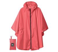 SaphiRose, Poncho impermeable unisex con capucha y bolsillos para adultos, Borgoña, talla única