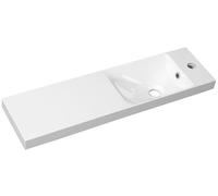 Sapho Agos lavabo 80x22 cm rectangular para mueble blanco brillante AS080