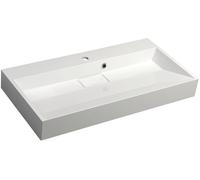 Sapho Amur lavabo 90x46 cm rectangular clásico-para mueble blanco brillante 55032