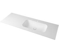 Sapho Aruba lavabo 160x51.5 cm rectangular para mueble blanco mate AR160-B1R