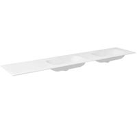 Sapho Aruba lavabo 220x51.5 cm rectangular para mueble-doble blanco mate AR220-B2R