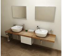 Sapho Avice encimera 240x49.5 cm grafito-madera AV248