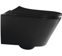 Sapho Avva taza de inodoro suspendido sin reborde negro mate 100314-110