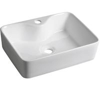 Sapho Balena lavabo 48x37 cm rectangular sobre encimera blanco BH7013