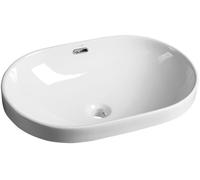 Sapho Lima lavabo 59.5x39.5 cm oval empotrado blanco brillante BH7022