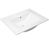 Sapho Slim lavabo 61x46.5 cm rectangular para mueble-empotrado blanco brillante 1601-60