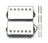 SAPHUE Alnico 2 Humbucker - Cable de 4 bobinas para guitarra (7,5 k/8,6 K, con cubierta de latón, pastilla Alnico II para guitarra LP, cromado)