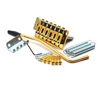 SAPHUE Juego de puente de trémolo para guitarra eléctrica Fender Strat Squier (dorado, 52,5 mm)