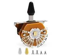 SAPHUE Super Switch - Selector de pastilla para guitarra de 5 vías y 24 patas, doble oblea de 4 polos para guitarras Strat/Tele con punta negra/marfil/blanca (interruptor de 5 vías y 24 patas)