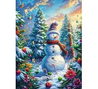 Sapin de Noël Avec un Bonhomme de Neige Rompecabezas 300 Piezas Cartón para Toda La Familia Animal Cuento de Hadas fantástico Tiempo Libre Entretenimiento Sin Pantalla